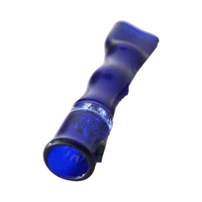 Single honeycomb bat, blue glass