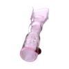 Single honeycomb bat, pink glass