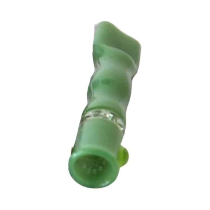 Single honeycomb bat, green glass