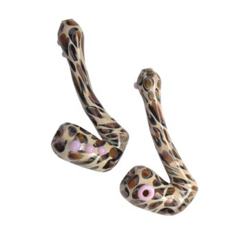 Torched Glass Sherlock Leopard Pipe