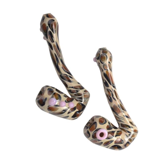 Torched Glass Sherlock Leopard Pipe