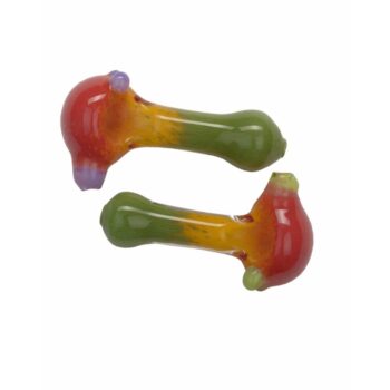 Torched Glass Rasta Frit Spoon