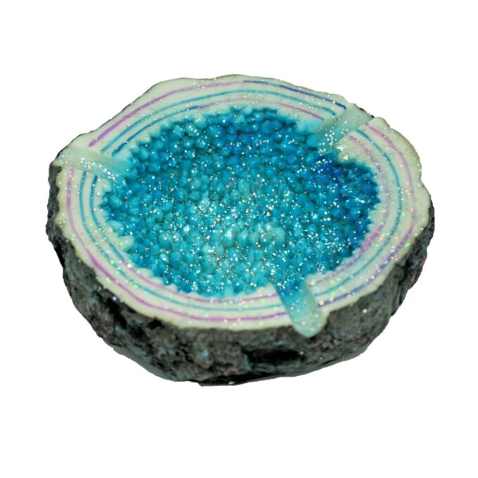 Blue Crystal Ashtray
