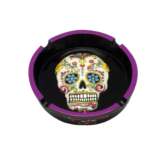 White Day of the Dead Ashtray