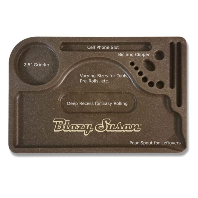 Blazy Susan Hemp Plastic Rolling Tray
