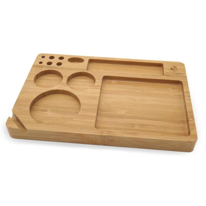 Green Goddess Bamboo Rolling Tray - Image 2