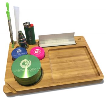 Green Goddess Bamboo Rolling Tray