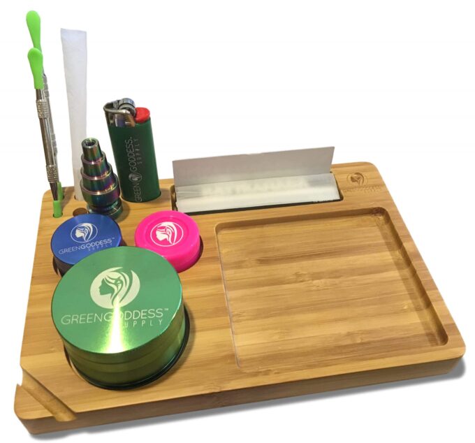 Green Goddess Bamboo Rolling Tray