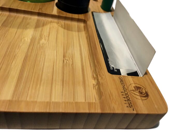 Green Goddess Bamboo Rolling Tray - Image 3