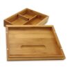 images Bamboo Storage Box w/ Rolling Tray Lid