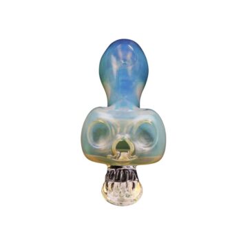 Chameleon Glass Bone Head Color Change with Ash Catcher Mouthpiece
