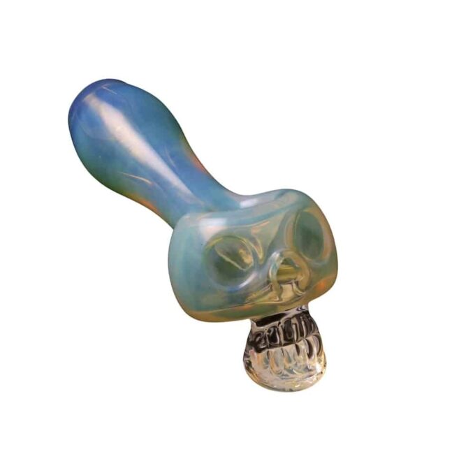 Chameleon Glass Bone Head Color Change with Ash Catcher Mouthpiece - Image 2