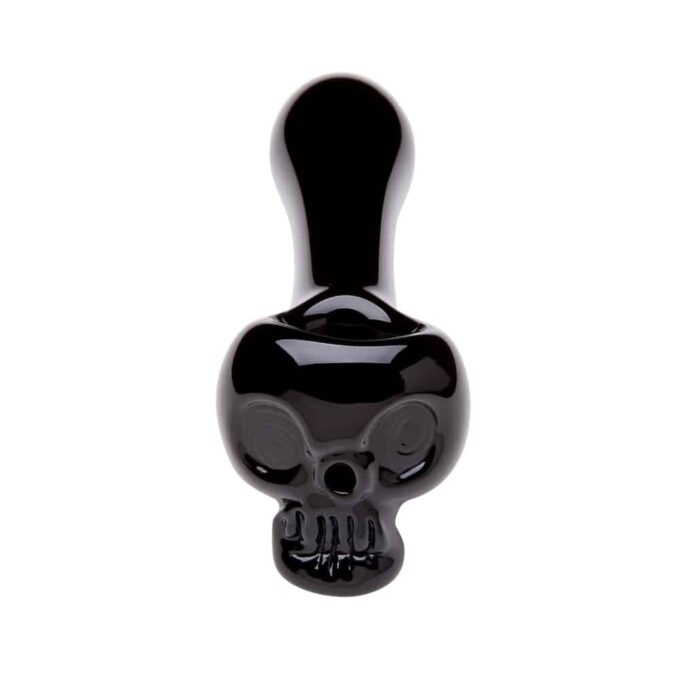 Chameleon Glass Bone Head Black and Onyx