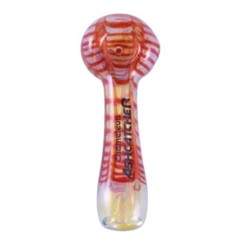 Chameleon Glass Ashcatcher with Red Wrap & Rake