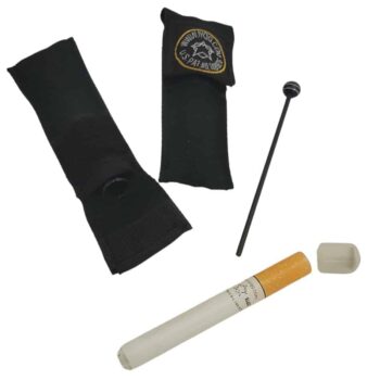 Cigalike Glass Cigarette Bat w/Black Case
