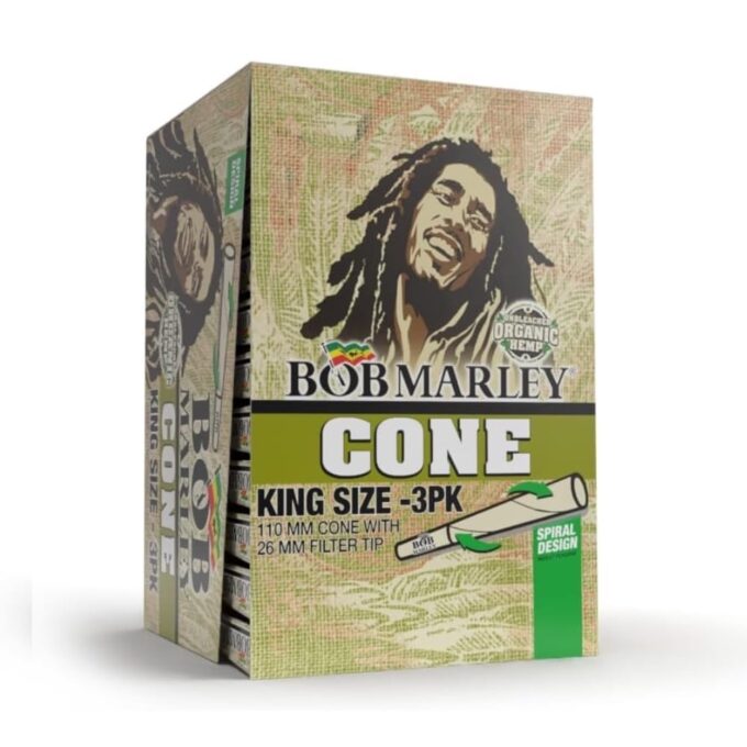 Bob Marley Cones Unbleached King Size 3Pk 33Ct - Image 2
