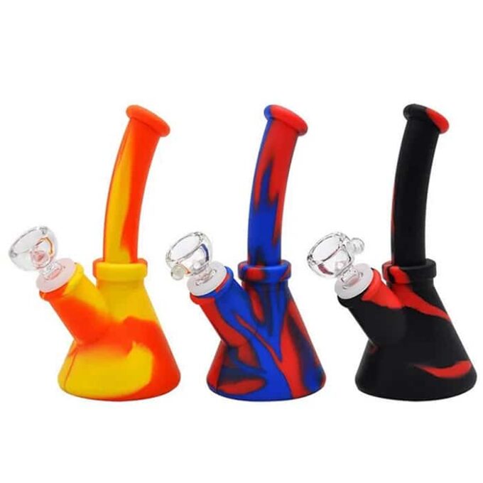 epic-wholesale-water-pipe-sil.jpg Camo Silicone Beaker Water Pipe 6.5" - Assorted Colors