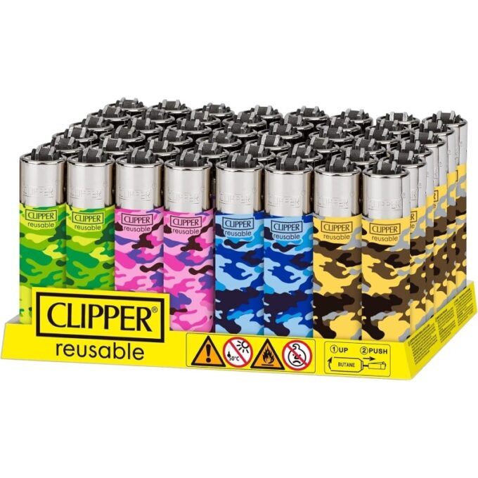 Clipper Lighter Camo Design 48Ct Brick