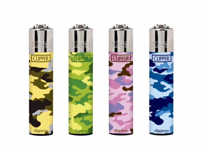 Clipper Lighter Camo Design 48Ct Brick