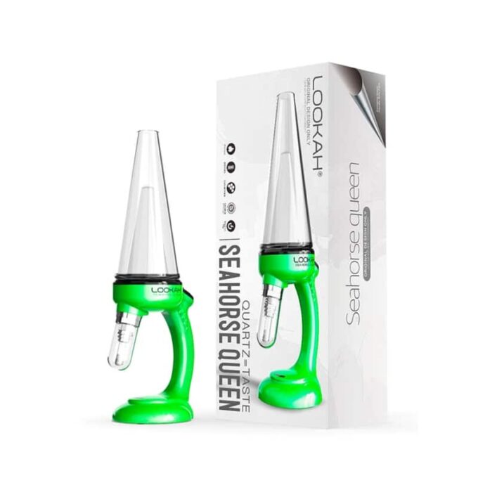 LOOKAH_Seahorse_Queen_Electric_Nectar_Collector_Bubbler_-_Green_cigl-nj-1.jpg-1.jpg Lookah Nectar Collector Seahorse Queen - Green