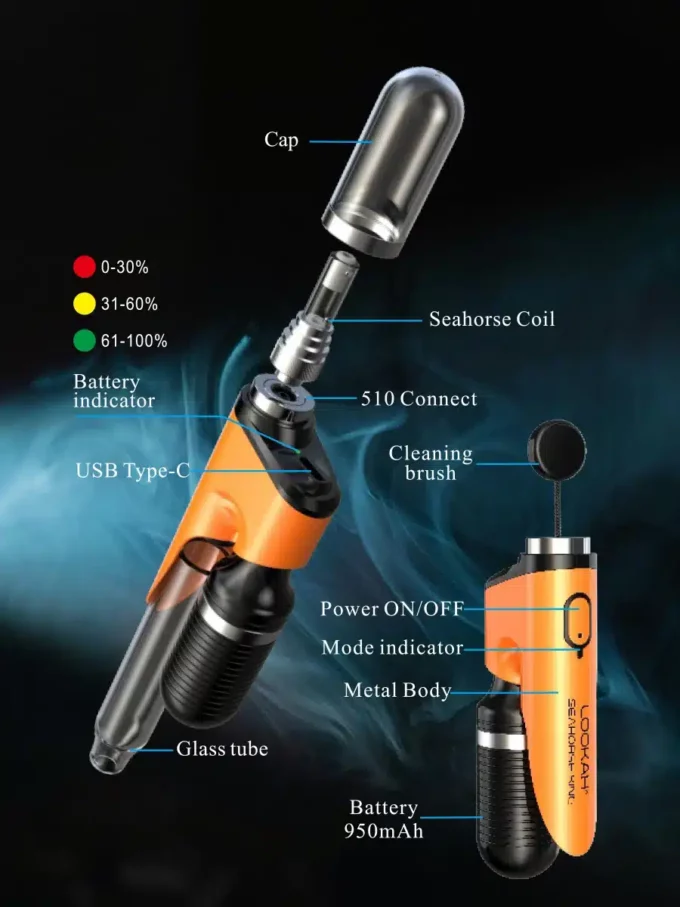 Lookah Nectar Collector Seahorse King - Gray