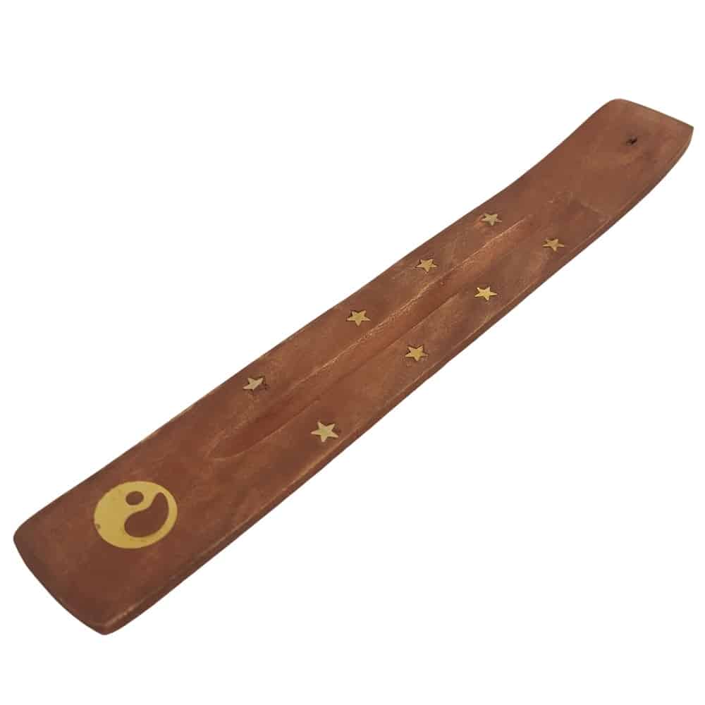 Wooden Incense Burner Boat - Stars and Moons