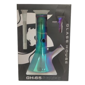 Glass House - Mini Iridescent Beaker Aqua