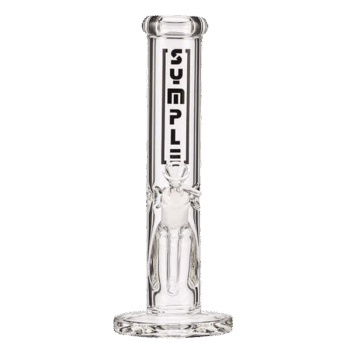 SYMPLE 12" GLASS STRAIGHT TUBE WATER PIPE 5MM