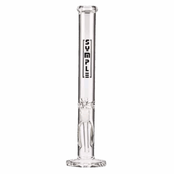 SYMPLE 18" GLASS STRAIGHT TUBE WATER PIPE 5MM