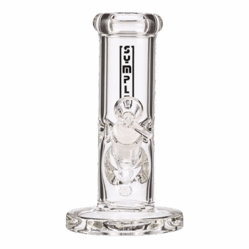 SYMPLE 8" GLASS STRAIGHT TUBE WATER PIPE 5MM