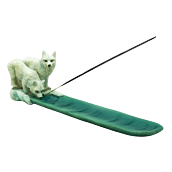 WOLF DRINKING WATER INCENSE BURNER