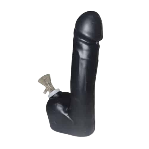 Silicone Penis Pipe - Black