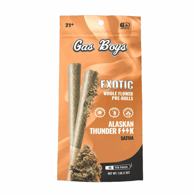 Gas Boys Alaskan Thunderfuck THCA Pre-rolls – 1.5g (2ct)