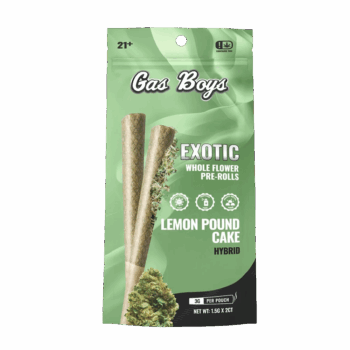 Gas Boys Lemon Pound Cake THCA Whole Flower Pre-Rolls 2ct