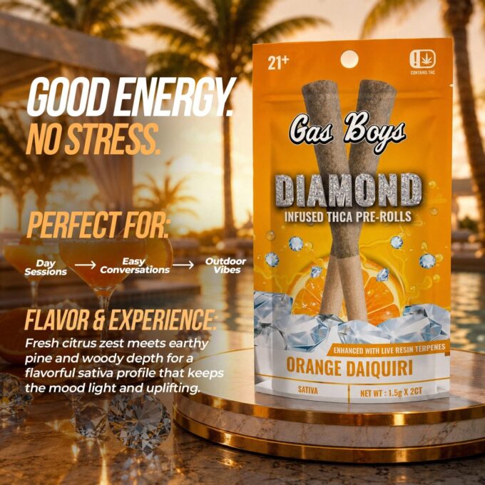 Orange_Daiquiri_-_image_2 Gas Boys Orange Daiquiri Diamond Infused Pre-Rolls 2ct