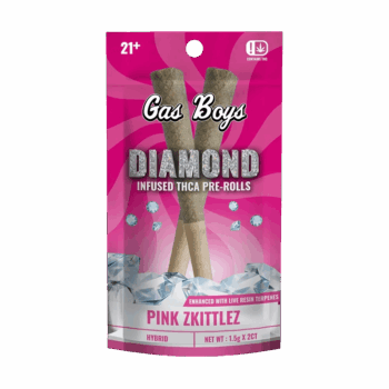 Gas Boys Pink Zkittlez Diamond Infused Pre-rolls 2 Pack
