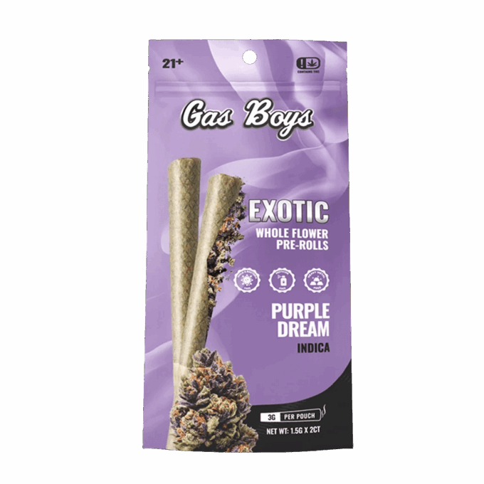 Gas Boys Purple Dream THCA Pre-Rolls 2ct – 1.5g Each