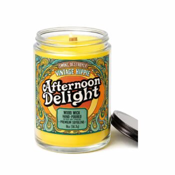 Vintage Hippie 8oz Wood Wick Candle - Afternoon Delight