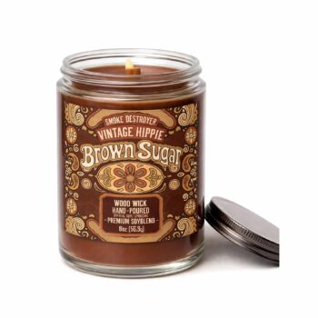 brown-sugar-square.jpg Vintage Hippie 16oz Wood Wick Candle - Brown Sugar