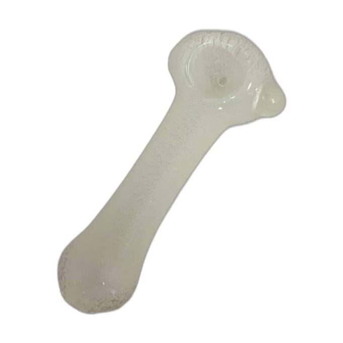 glass-pipe-white-1x1-1 3" Glow In the Dark Spoon Pipe – Charges Under Any Light