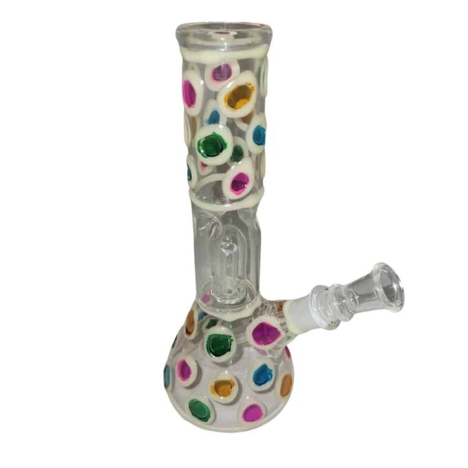 Glow Dot Beaker Water Pipe | Showerhead Downstem | 14mm Female