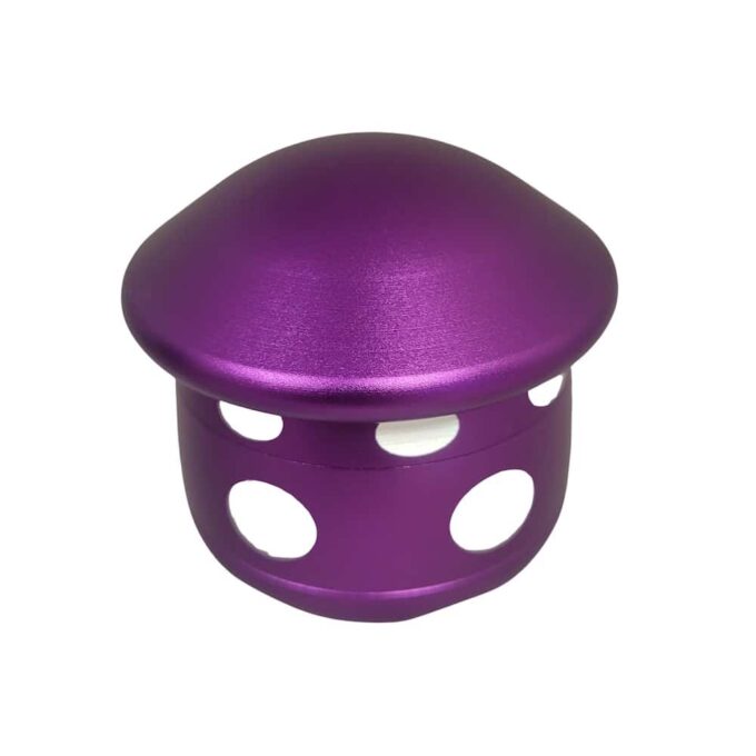 Mushroom 4-Piece Aluminum Grinder – Magnetic Lid & Kief Catcher